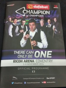 Champion of Champions 2014 program