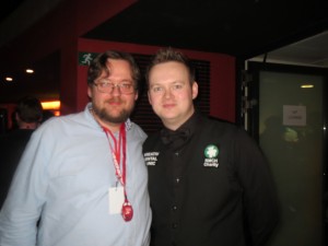 Snookerrejser.dk hilste på Shaun Murphy